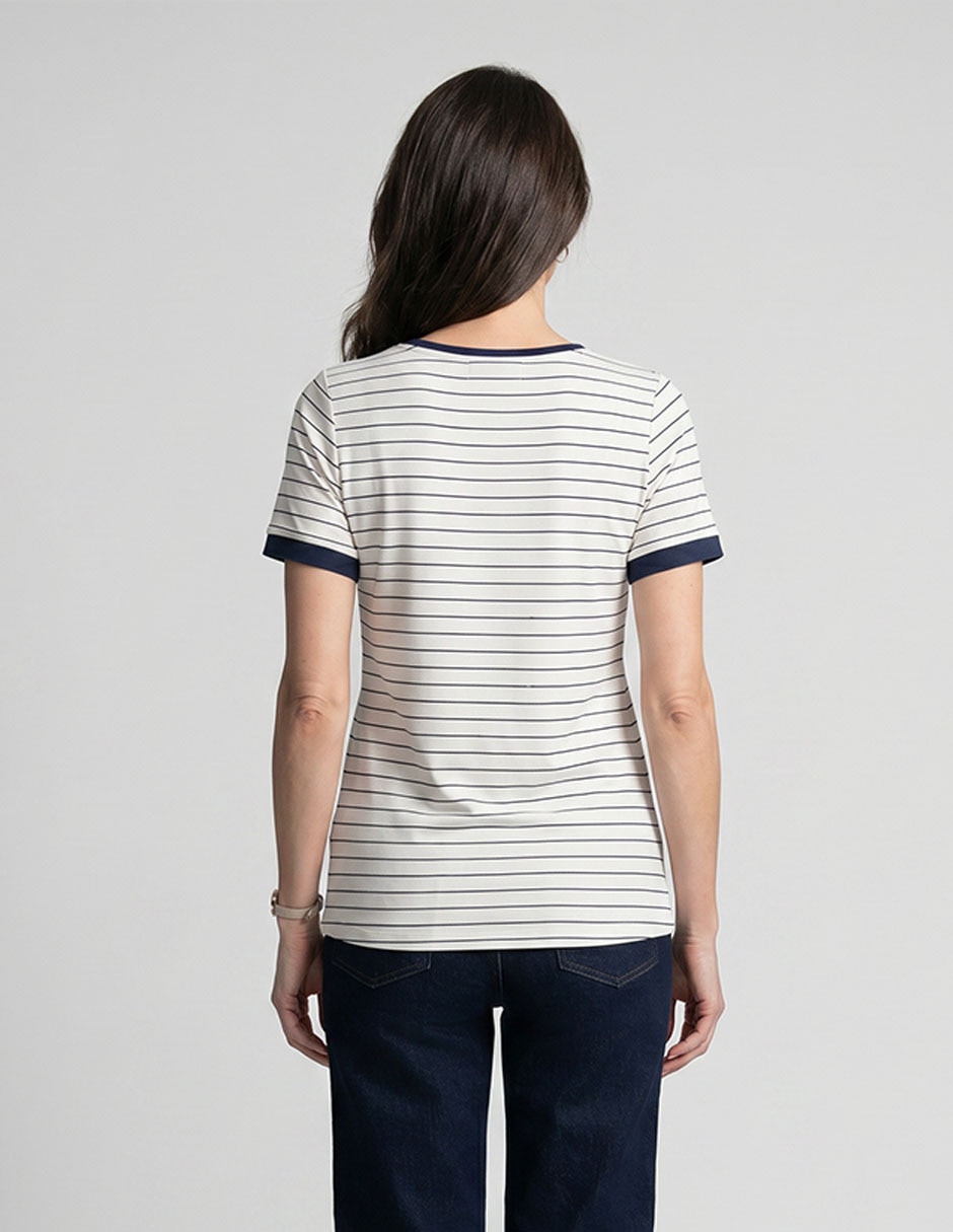 Playera manga corta cuello redondo mujer 3