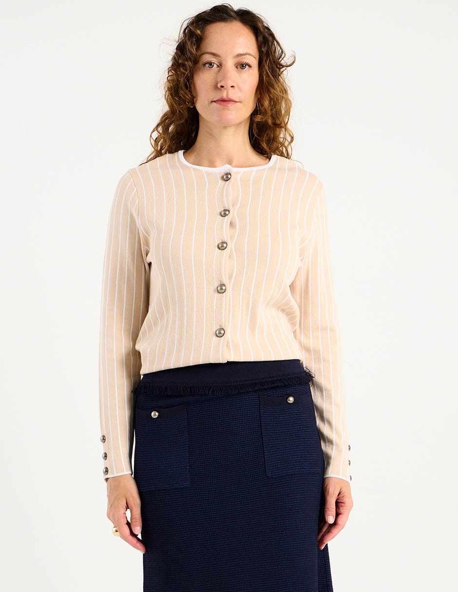 Suéter cuello con botón para mujer 7