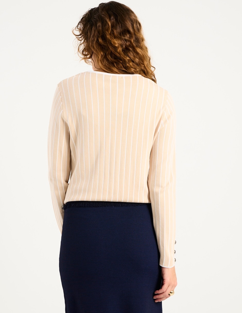 Suéter cuello con botón para mujer 11