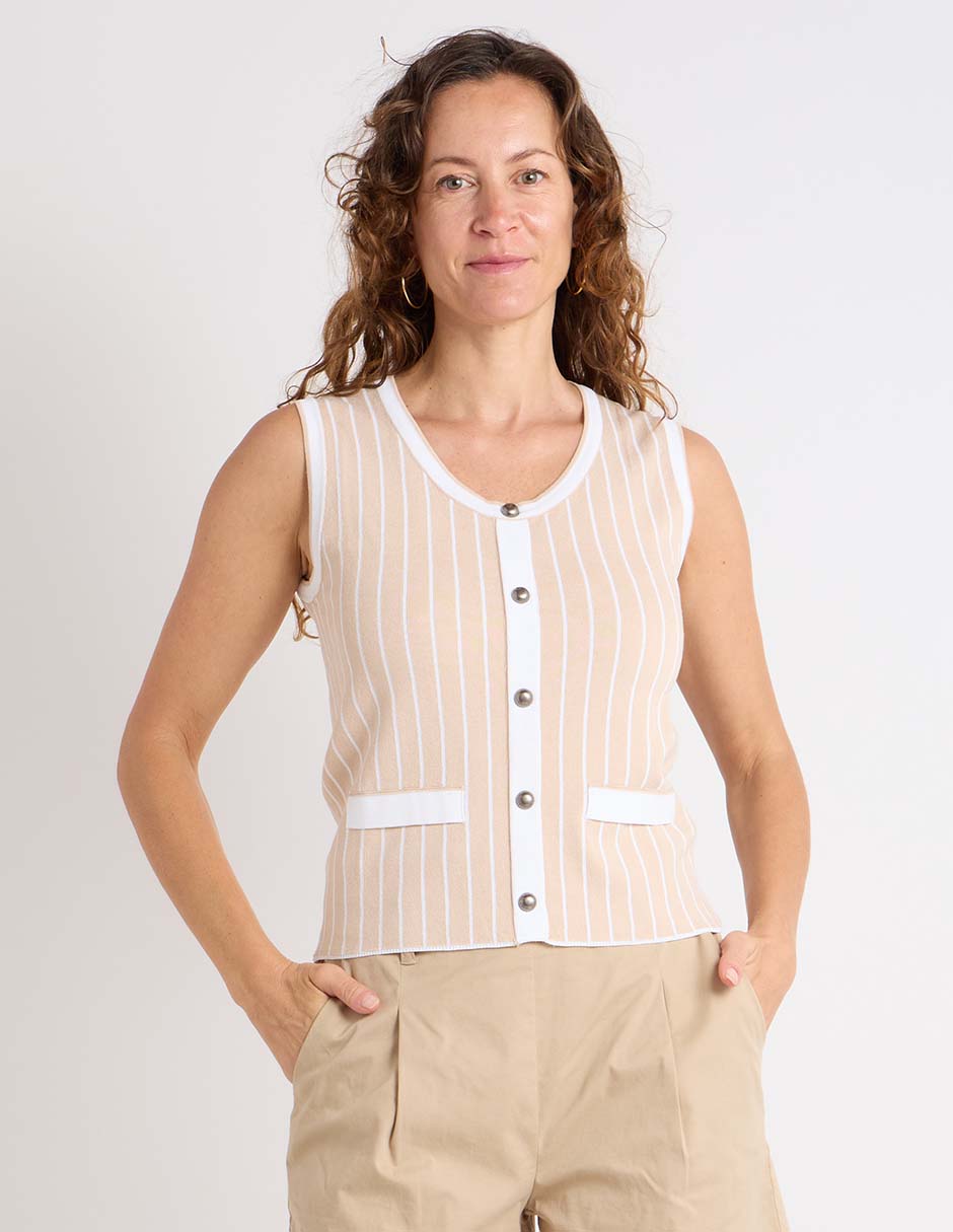 Chaleco de algodón para mujer