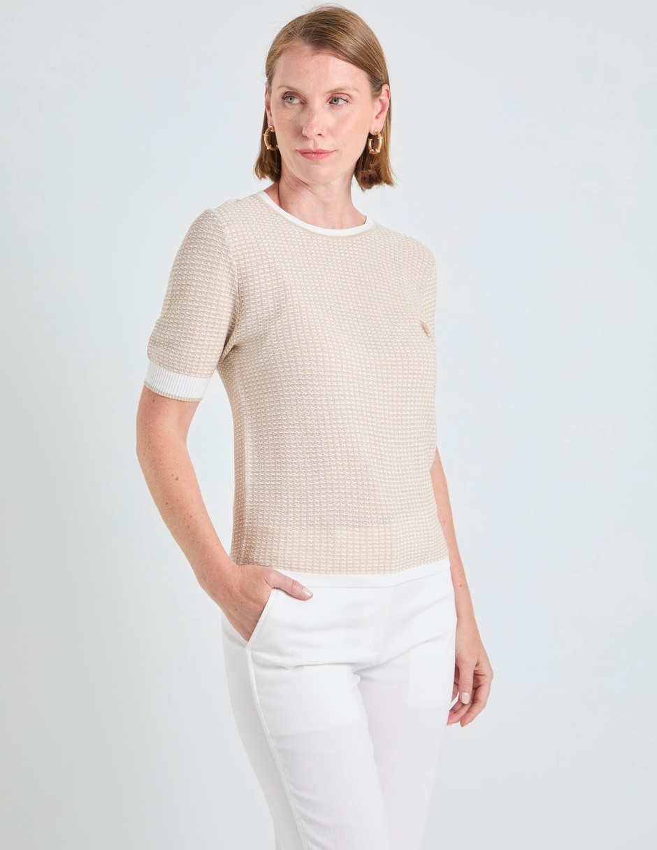 Suéter cuello redondo para mujer 2