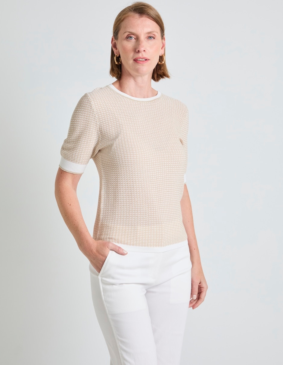 Suéter cuello redondo para mujer