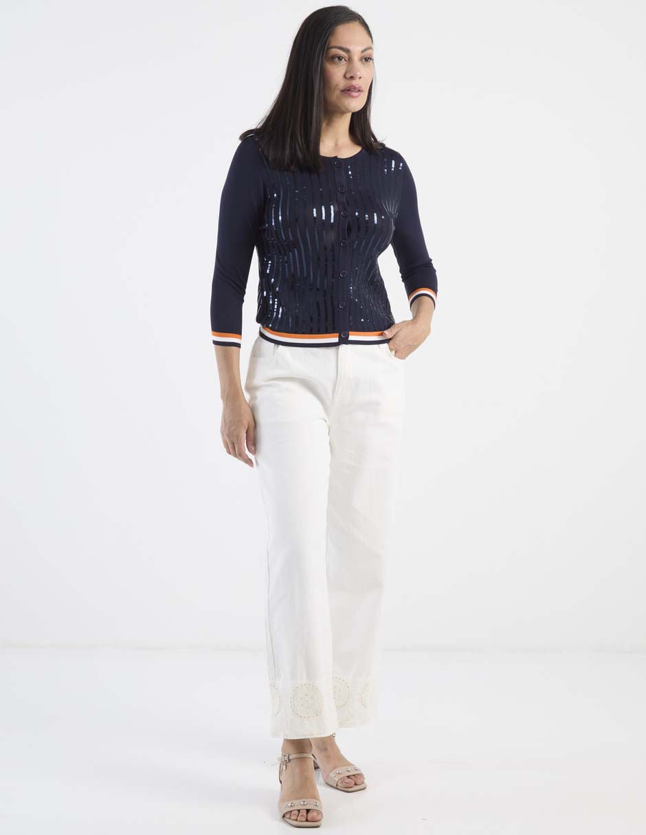 Suéter cuello redondo para mujer 3