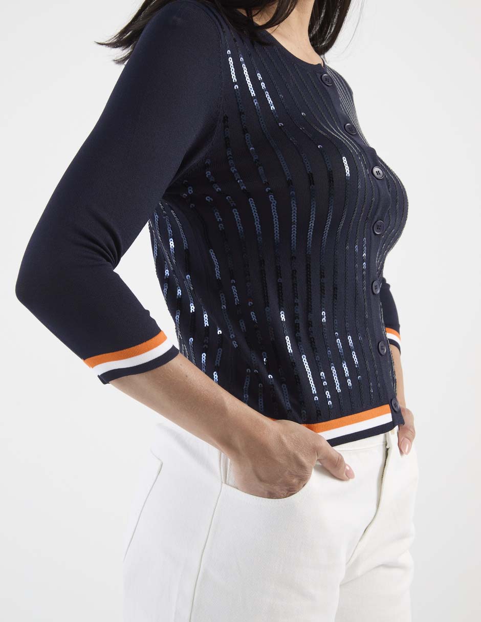 Suéter cuello redondo para mujer 5