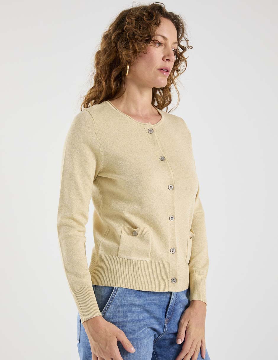 Suéter cuello con botón para mujer 7