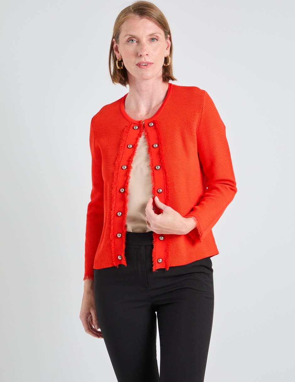 Suéter cuello con botón para mujer Suéter cuello con botón para mujer
