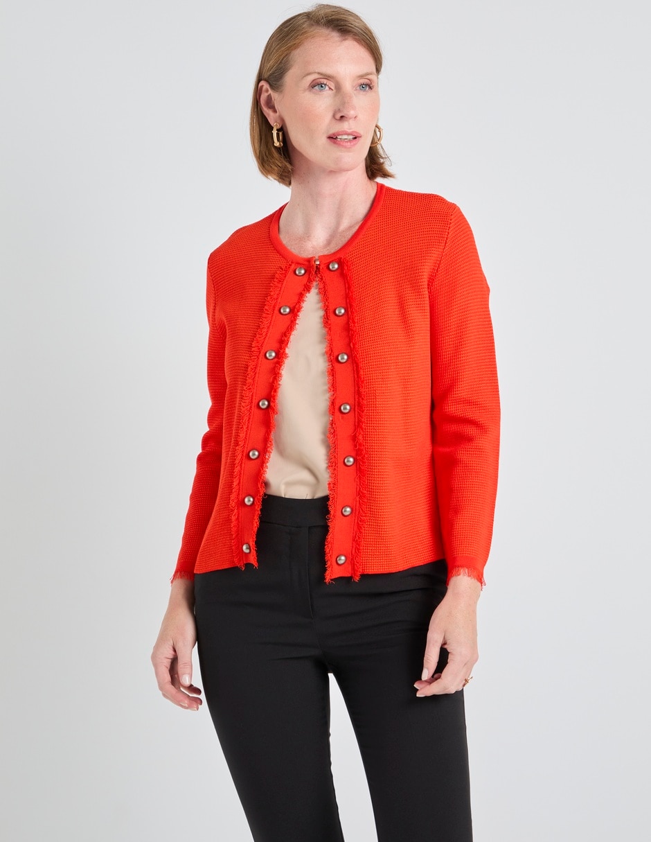 Suéter cuello con botón para mujer 5