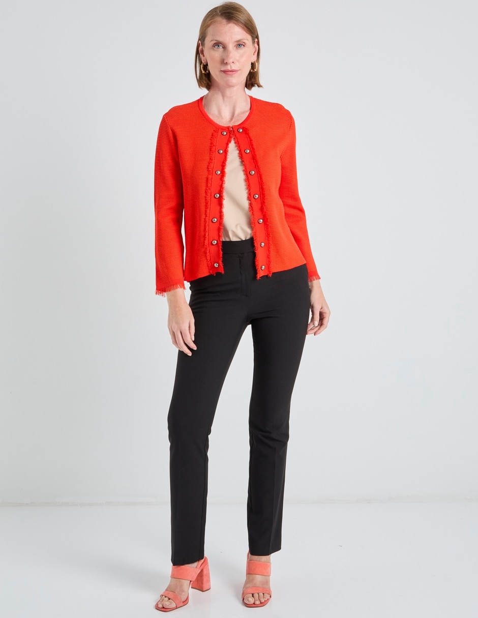 Suéter cuello con botón para mujer 4