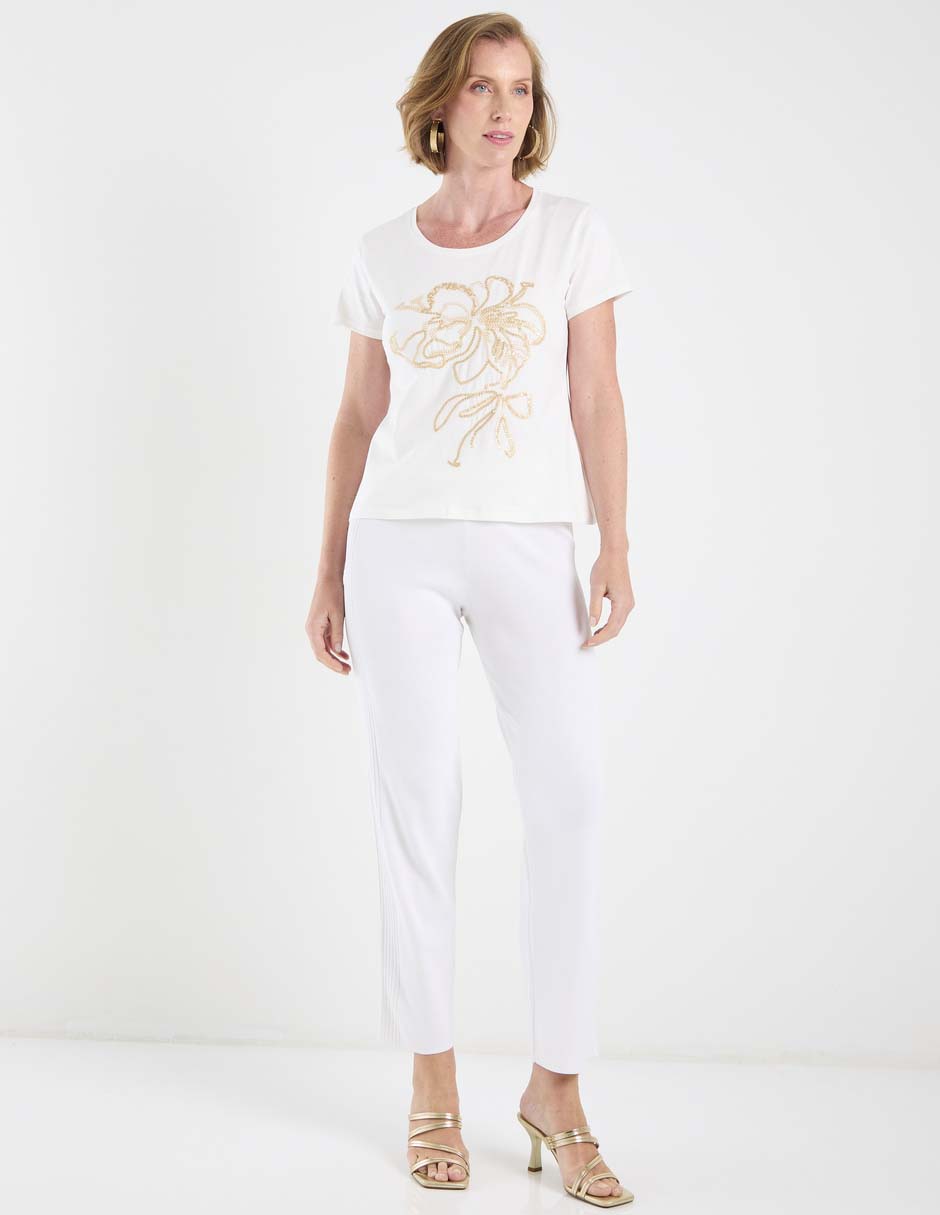 Blusa manga corta para mujer 4
