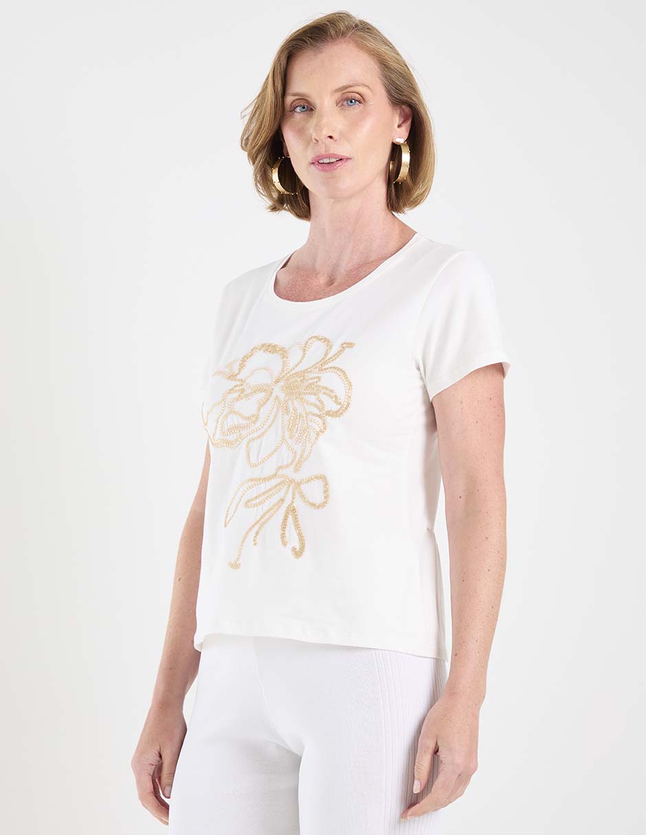 Blusa manga corta para mujer
