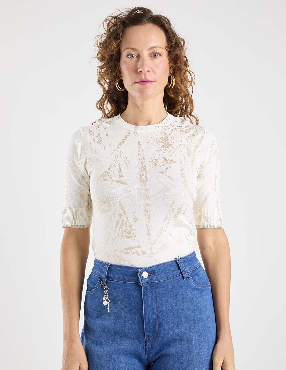 Suéter cuello redondo para mujer