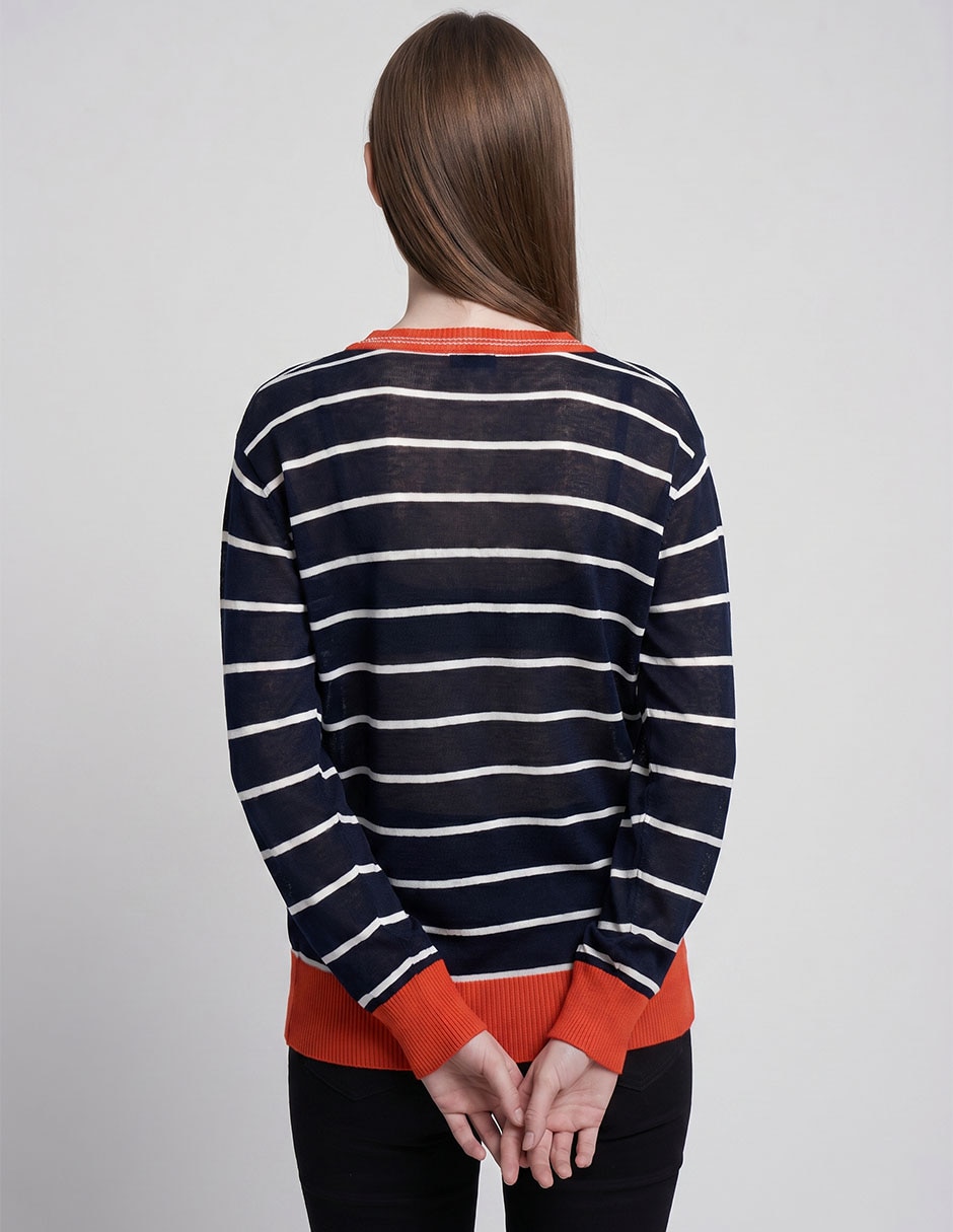 Suéter cuello V para mujer 2