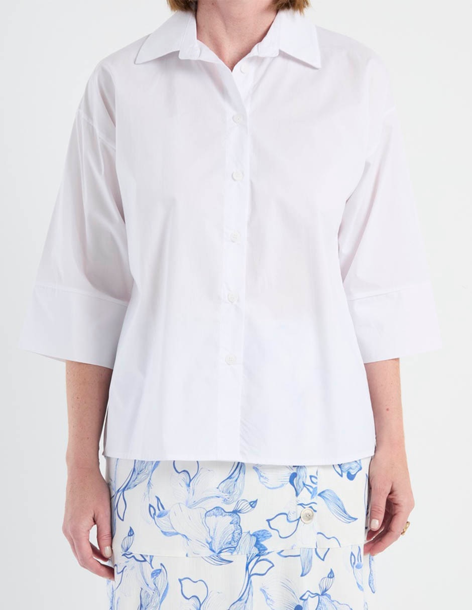 Blusa camisera manga 3/4 para mujer 5