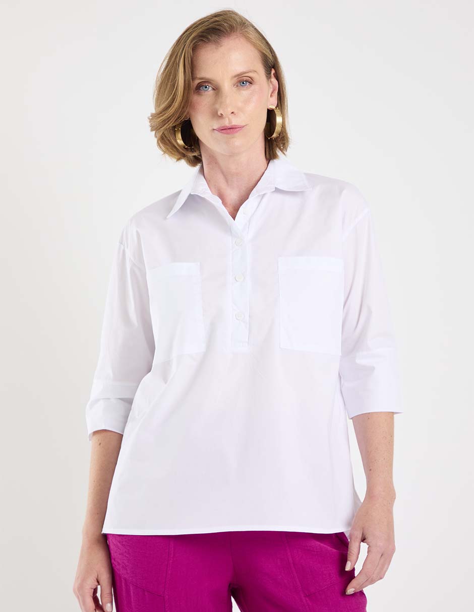 Camisa manga 3/4 para mujer