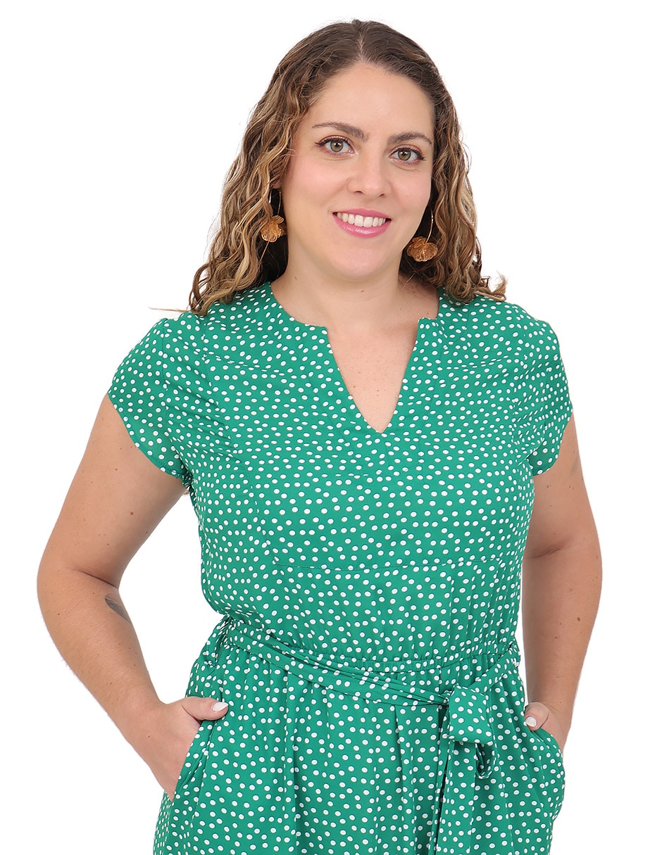 Vestido midi casual duplan petite para mujer