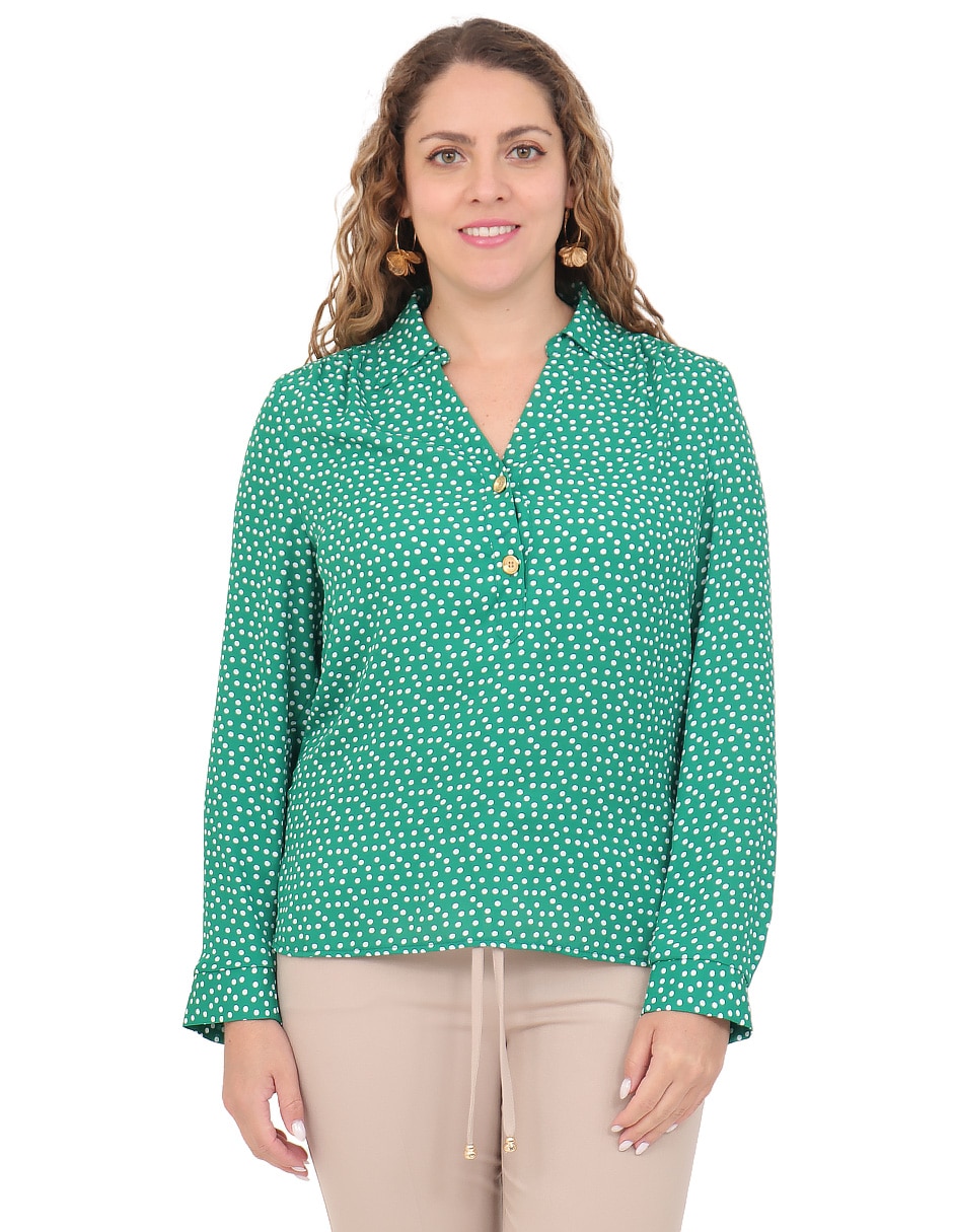 Blusa manga larga para mujer