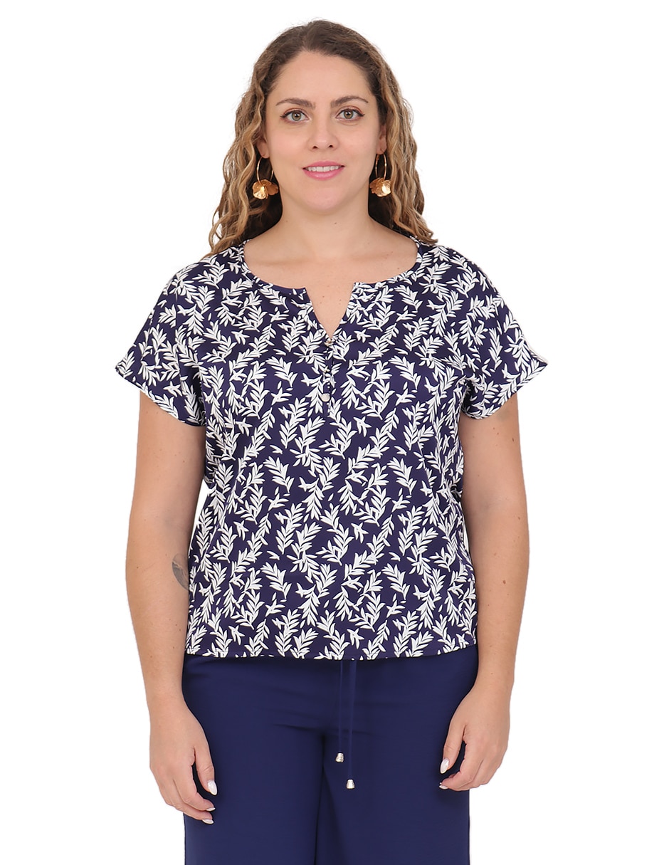 Blusa manga corta para mujer