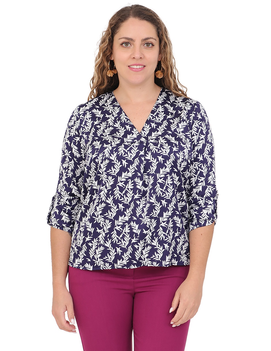 Blusa manga corta para mujer