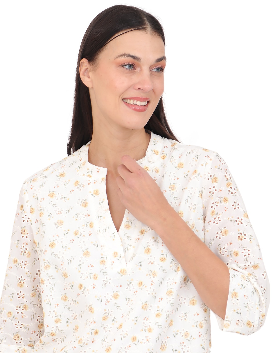 Blusa duplan manga 3/4 para mujer