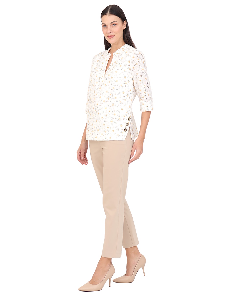 Blusa duplan manga 3/4 para mujer