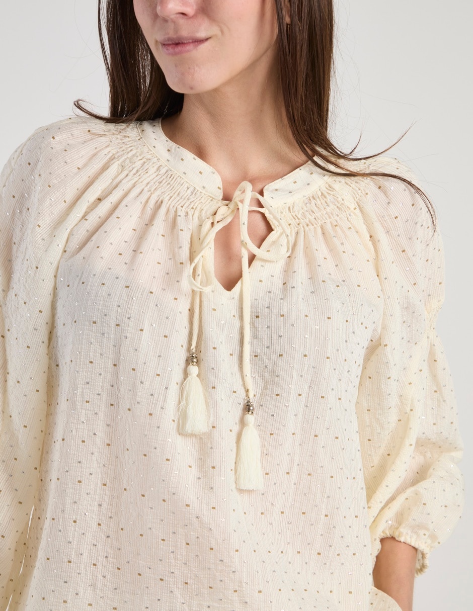 Blusa Lorenza Blau Kizomba manga 3/4 para mujer 9