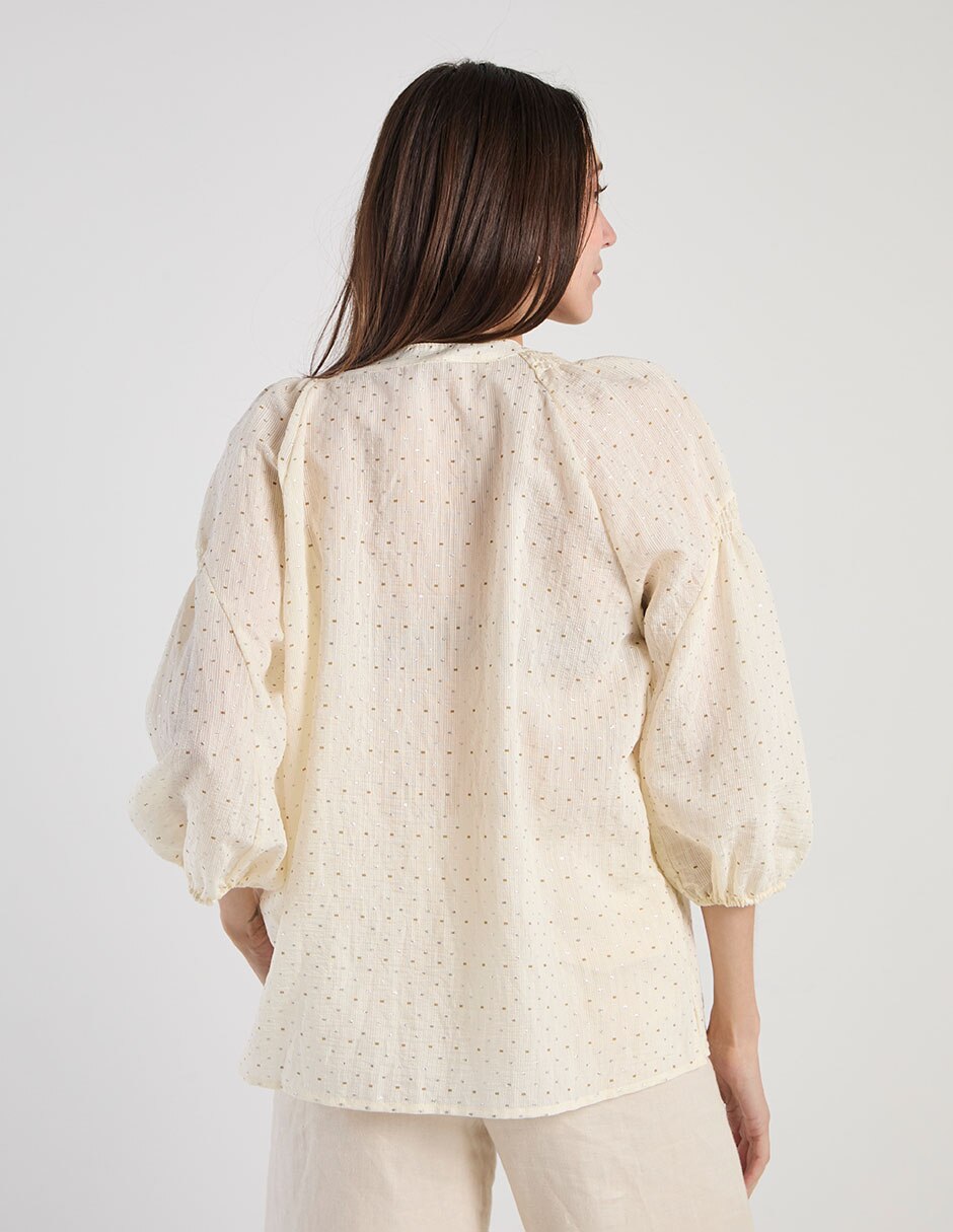 Blusa Lorenza Blau Kizomba manga 3/4 para mujer 11