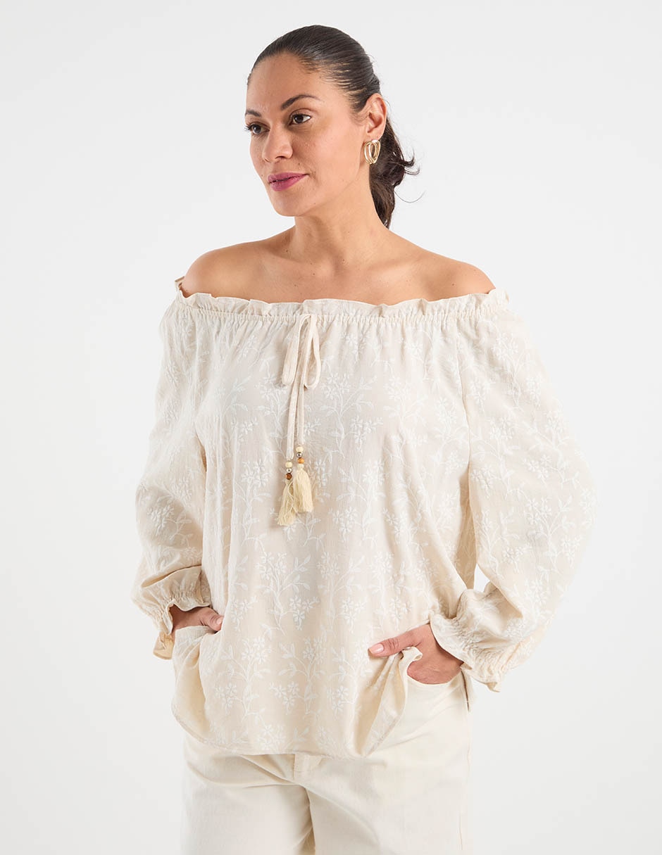 Blusa manga larga para mujer 7