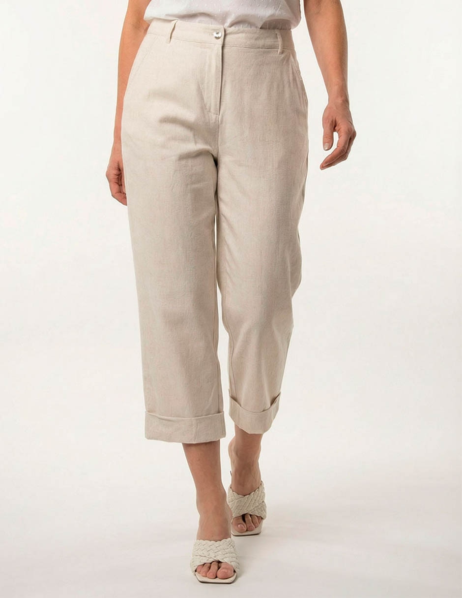 Pantalón capri amplio para mujer 1