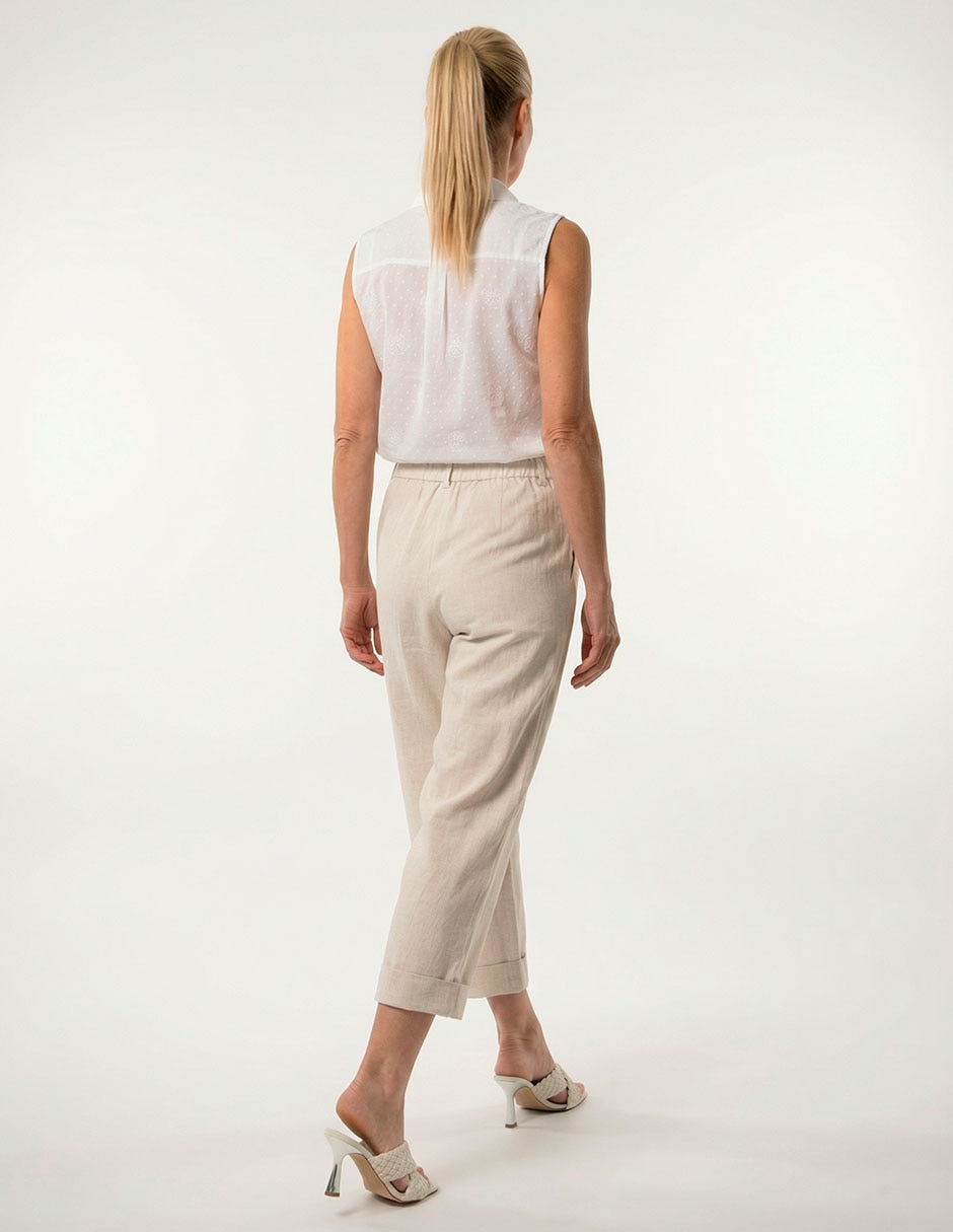 Pantalón capri amplio para mujer 6