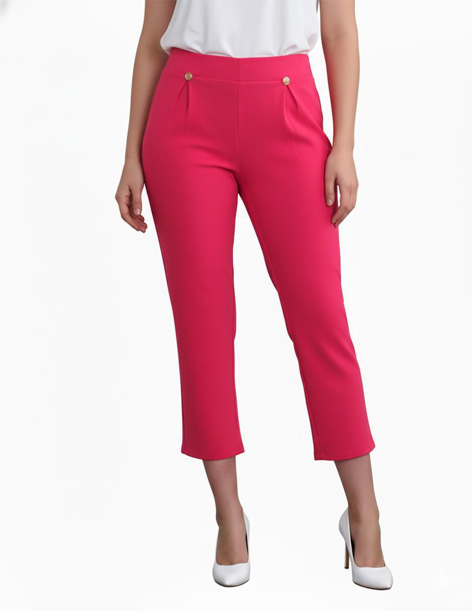 Pantalón capri slim para mujer