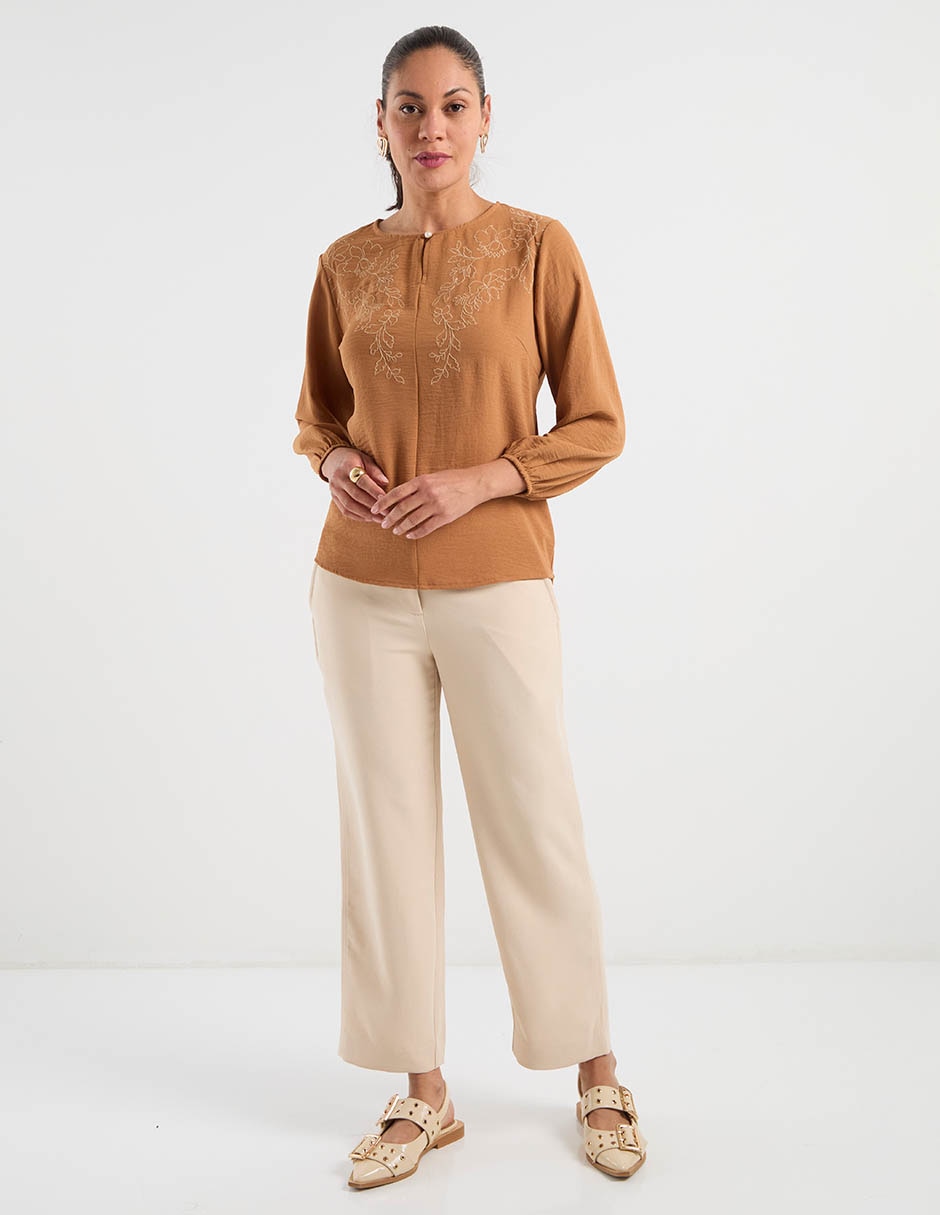 Blusa manga larga para mujer 7