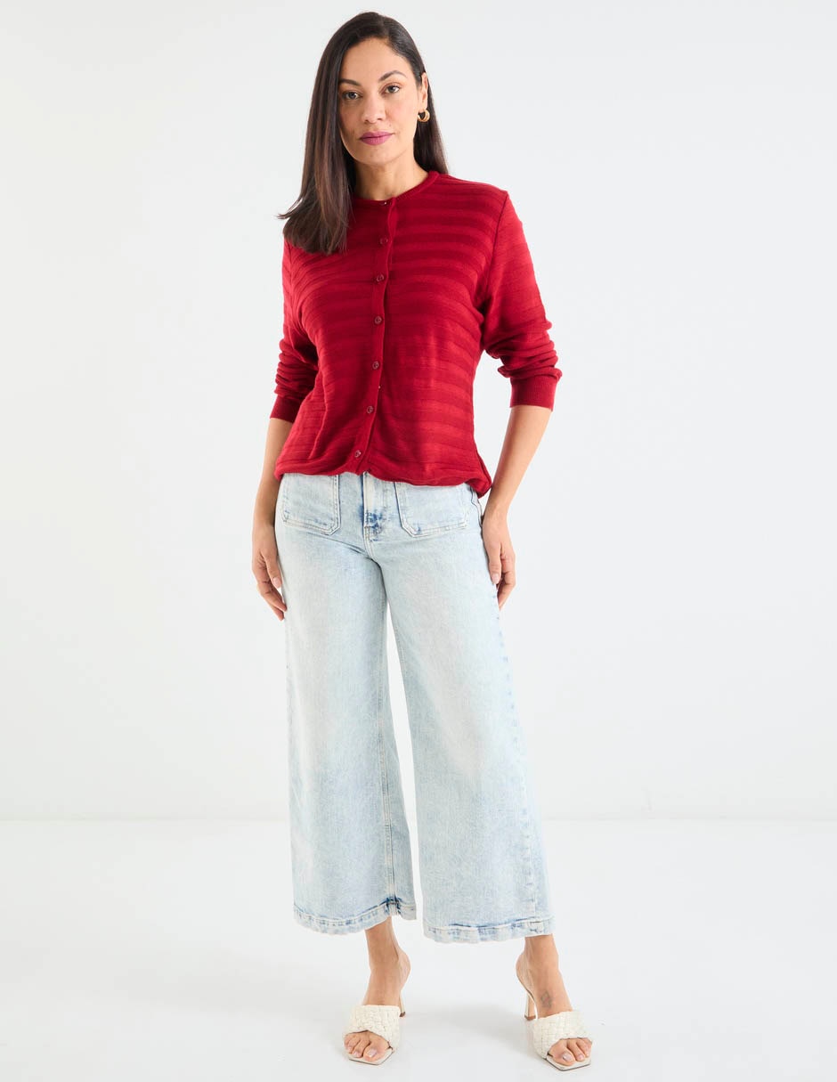 Suéter cuello con botón para mujer 9