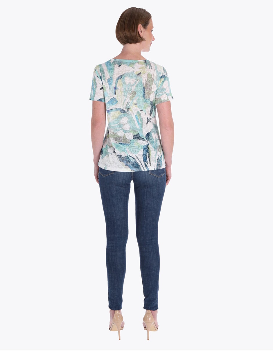 Blusa Charme manga corta para mujer