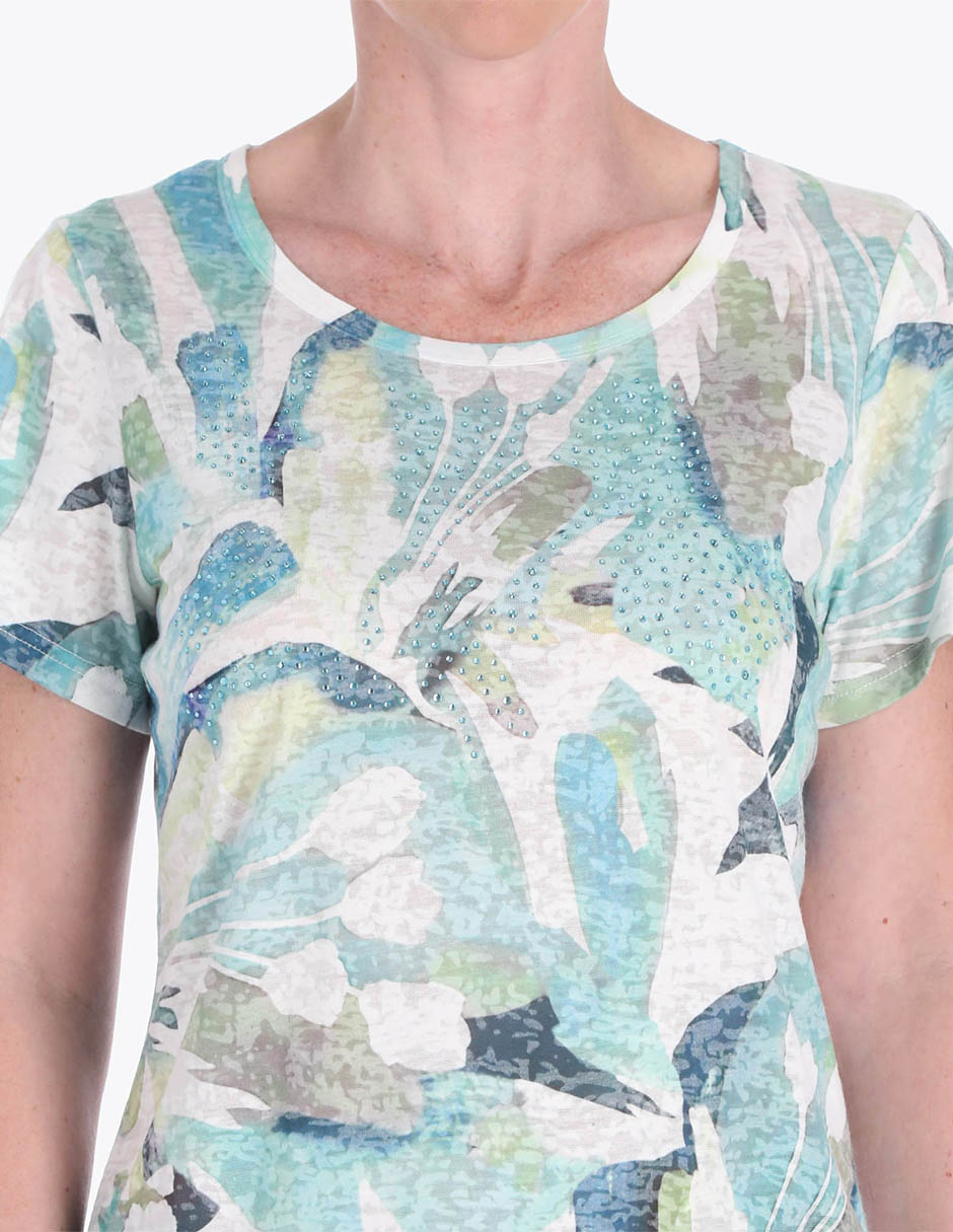 Blusa Charme manga corta para mujer