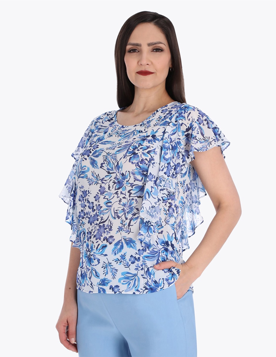 Blusa manga corta para mujer
