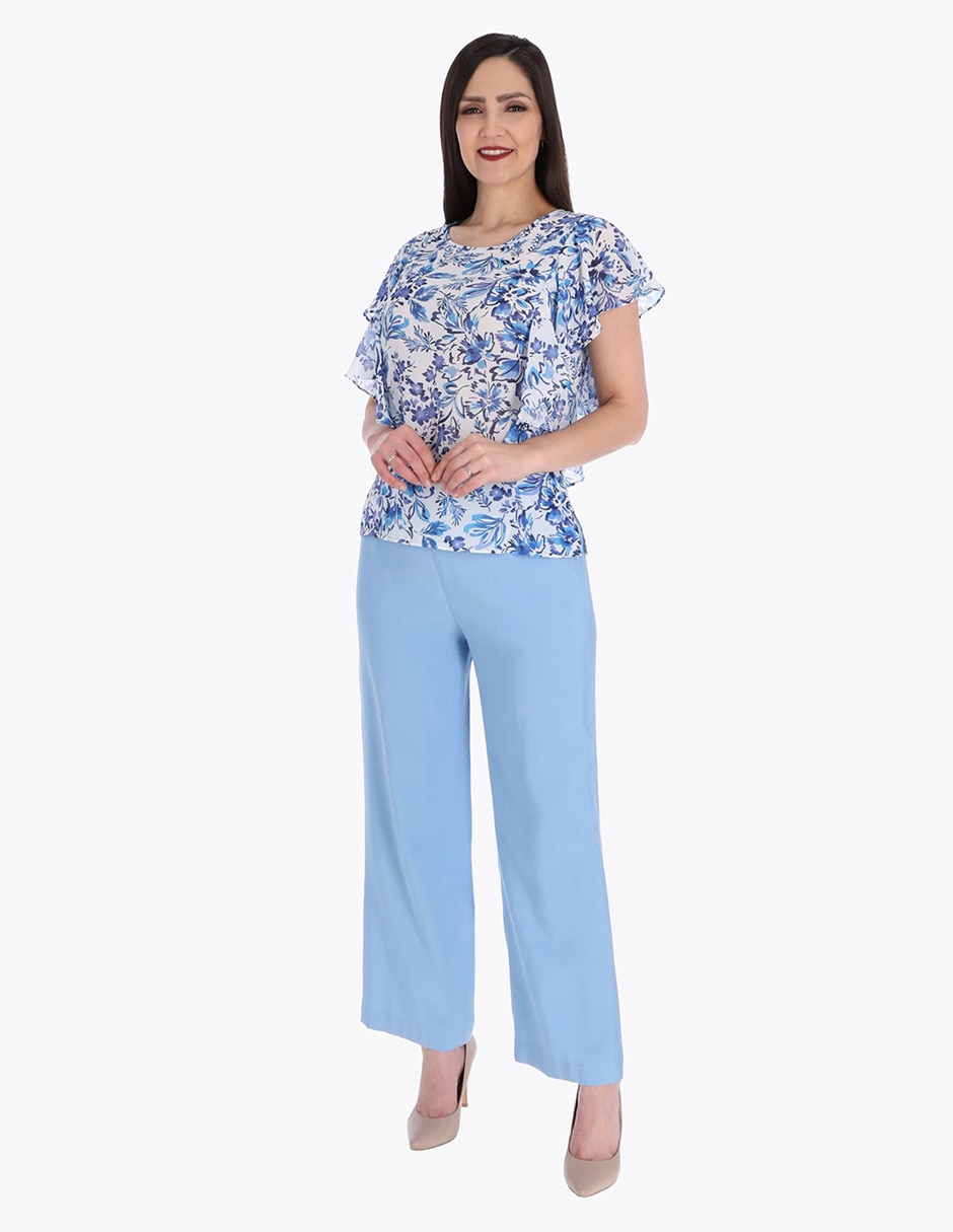 Blusa Charme manga corta para mujer