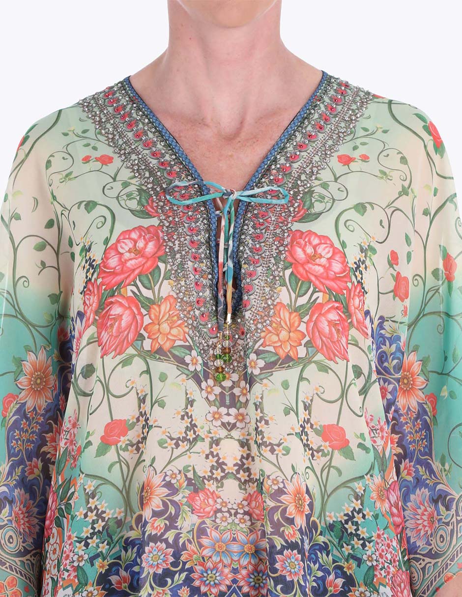 Blusa túnica Charme manga 3/4 para mujer