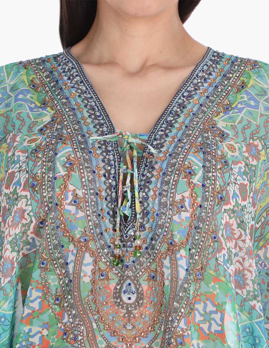 Blusa túnica manga 3/4 para mujer