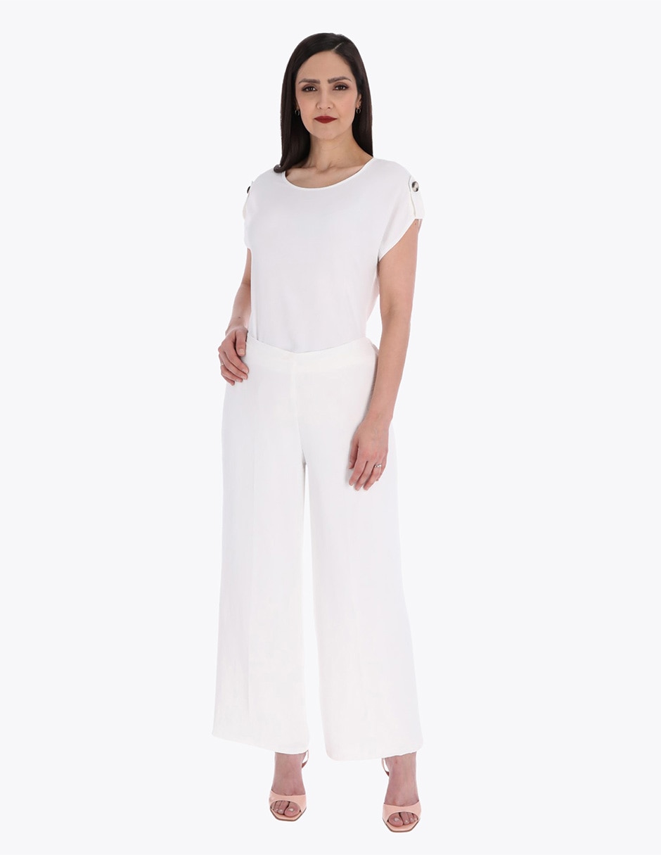 Pantalón de vestir amplio para mujer 4
