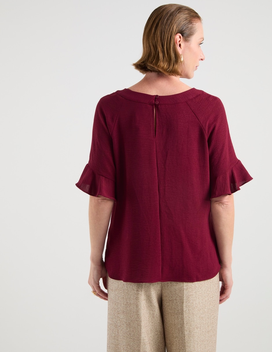 Blusa manga al codo para mujer 11