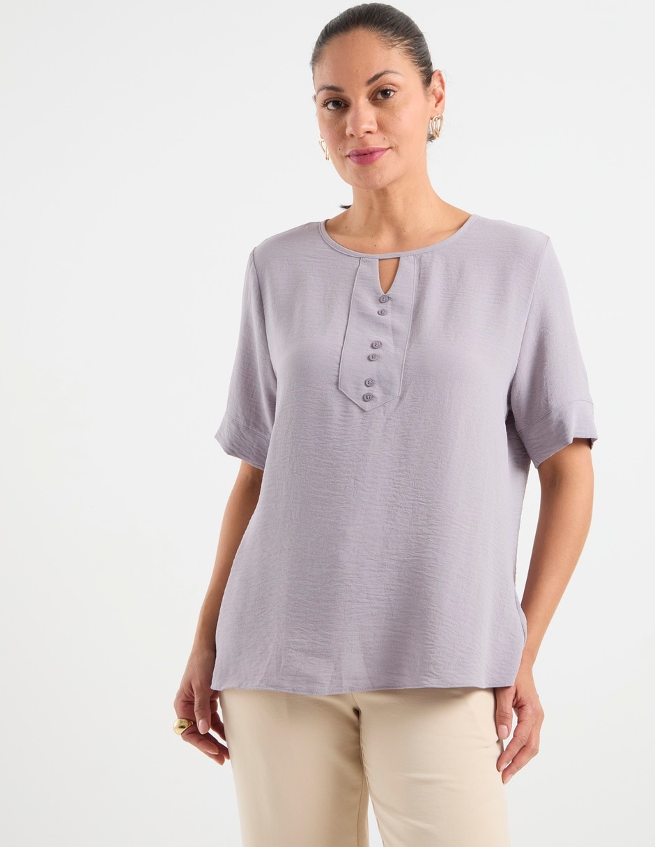 Blusa manga corta para mujer