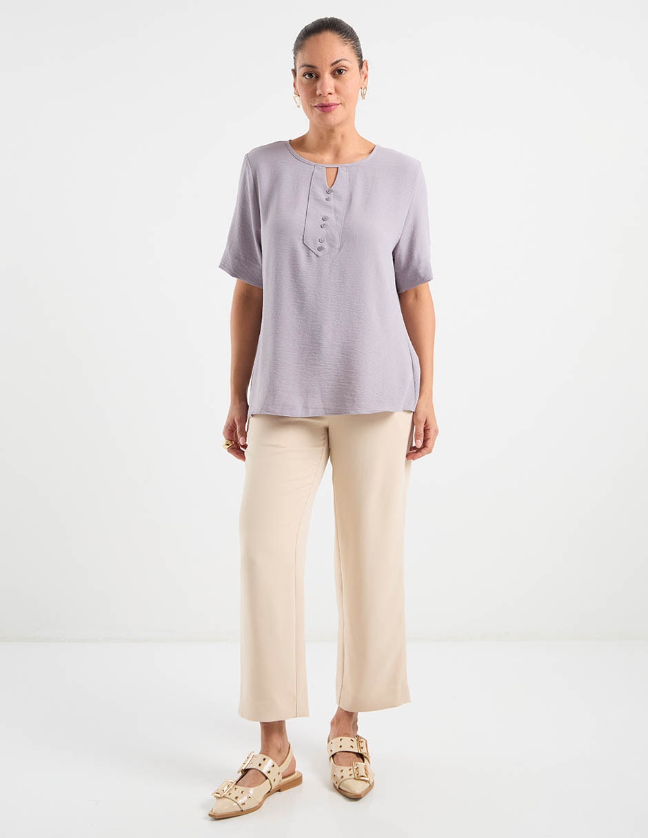 Blusa manga corta para mujer