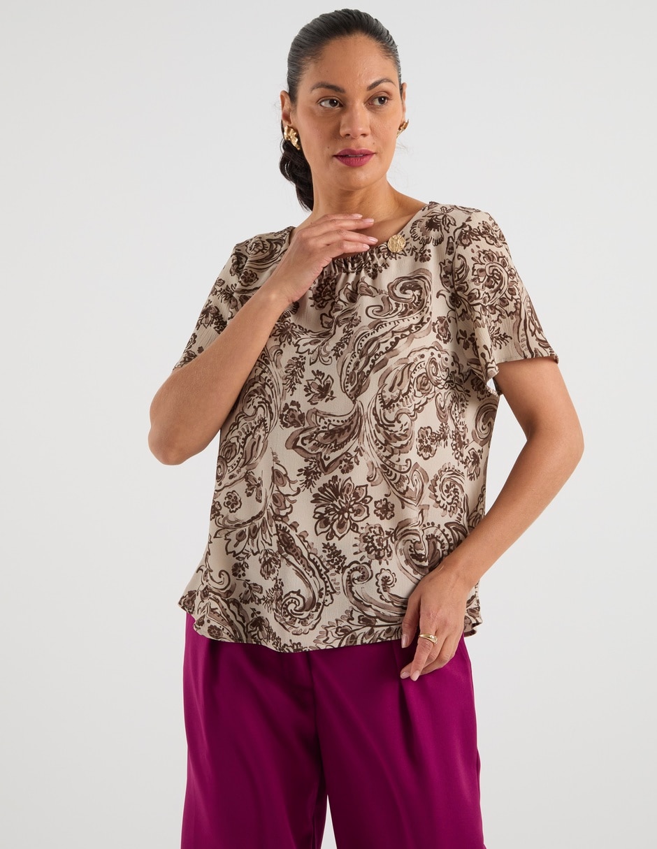 Blusa manga corta para mujer 1