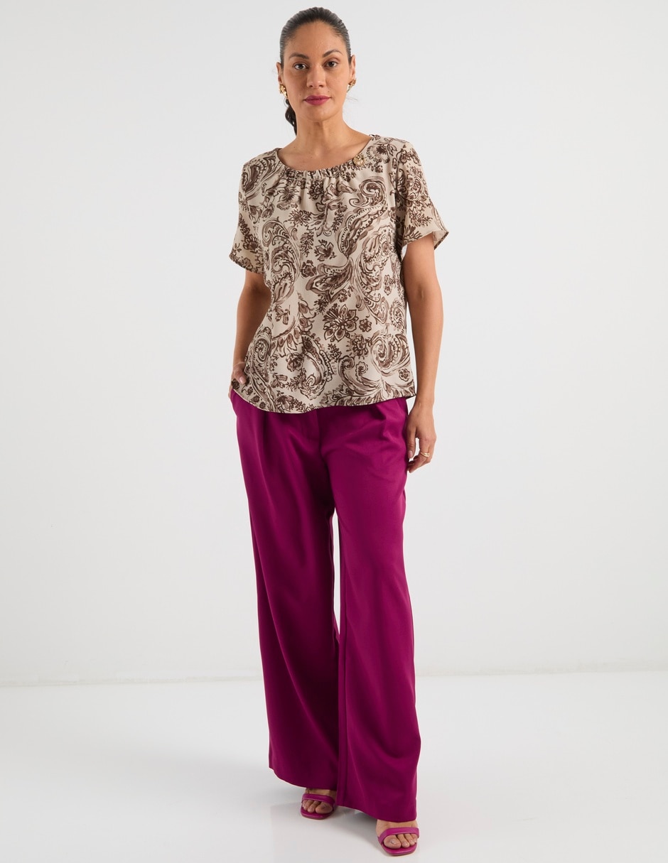 Blusa manga corta para mujer 8