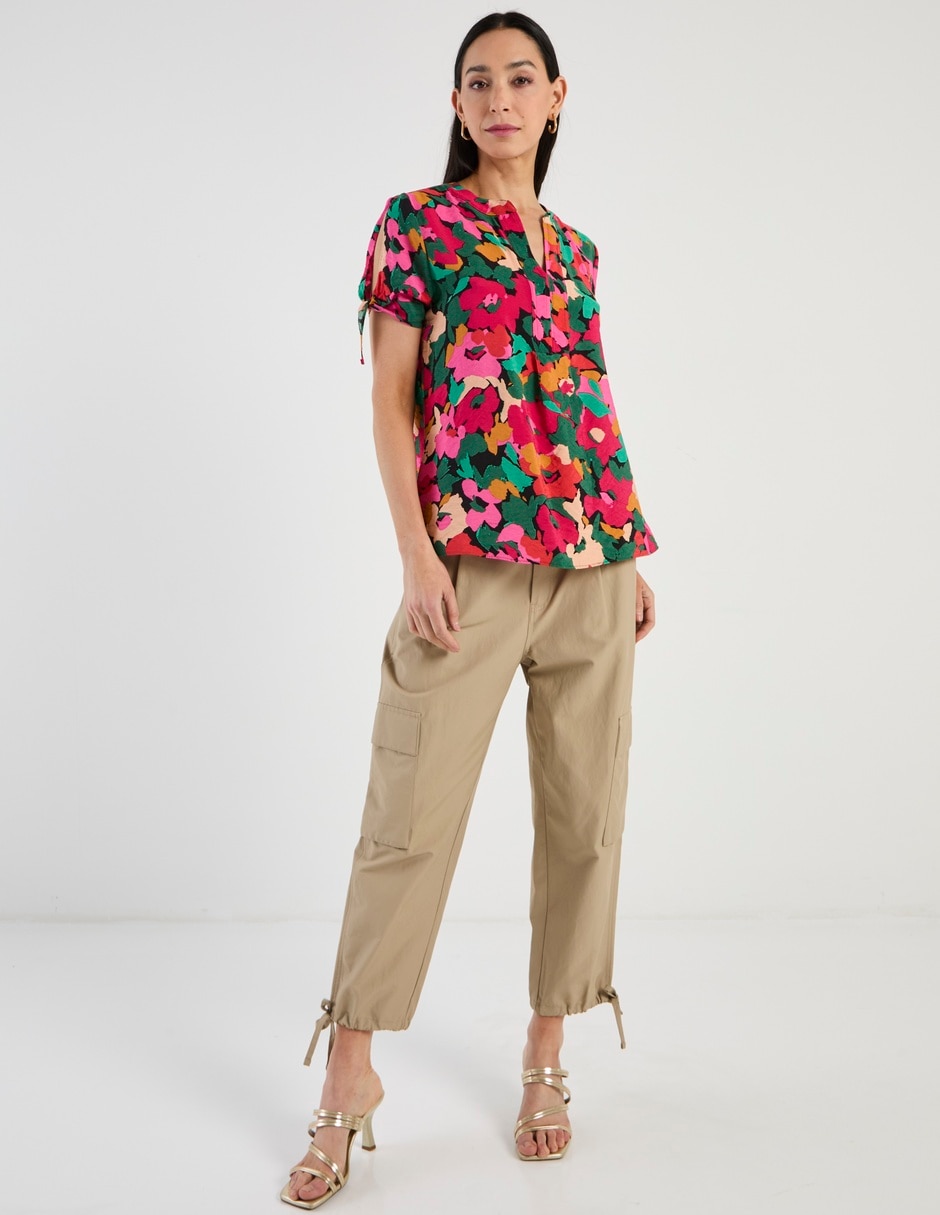 Blusa manga corta para mujer