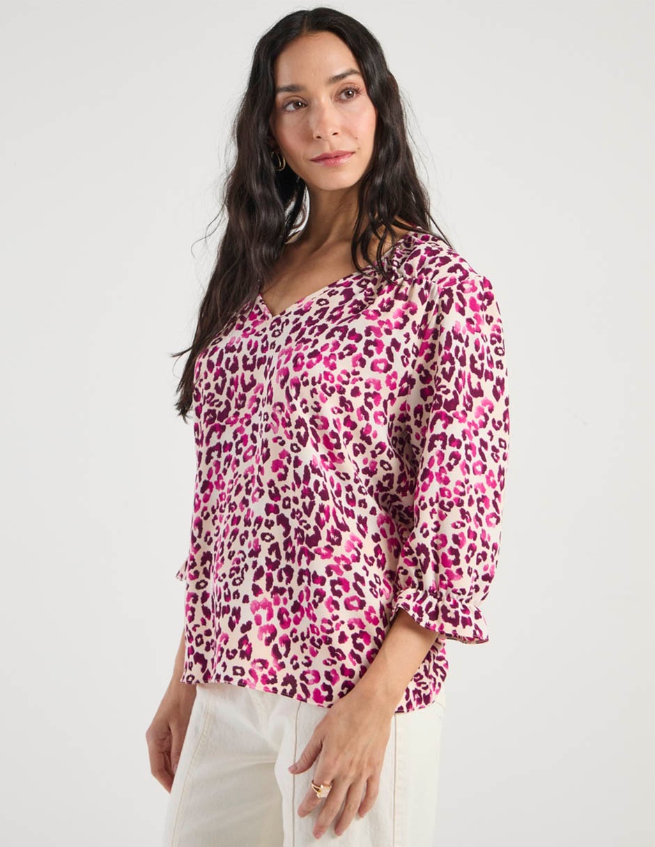 Blusa manga 3/4 para mujer