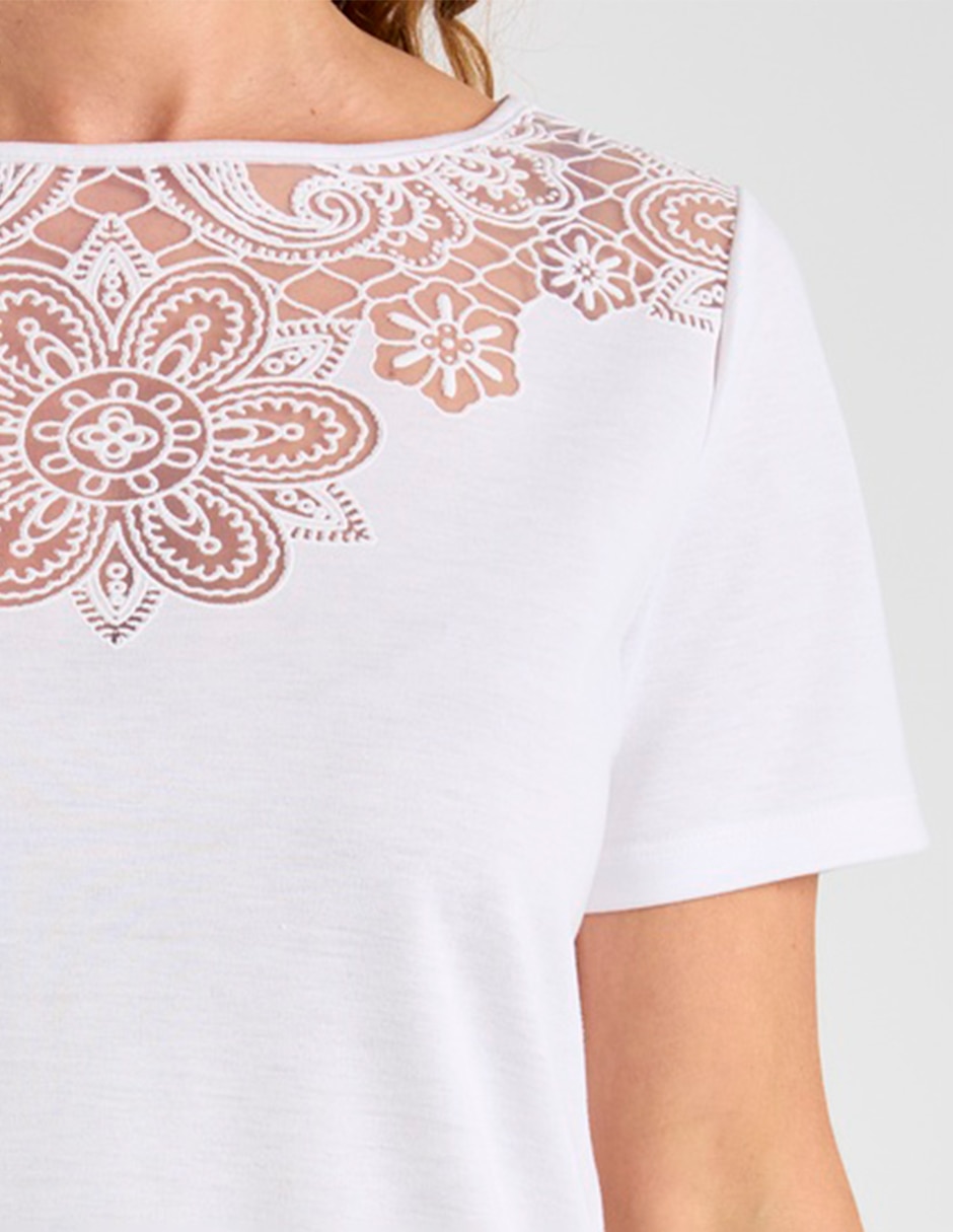 Blusa manga corta para mujer 11