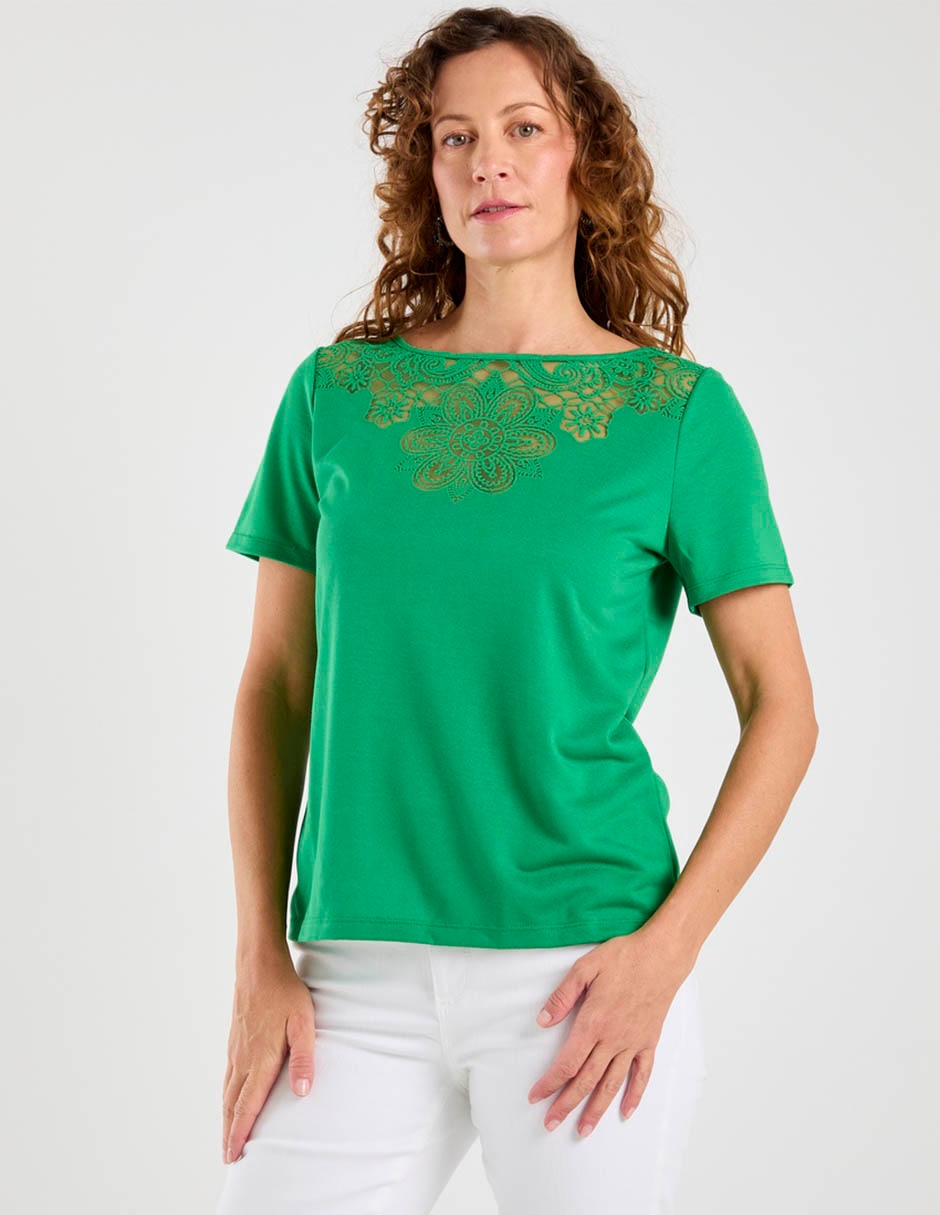 Blusa manga corta para mujer 7