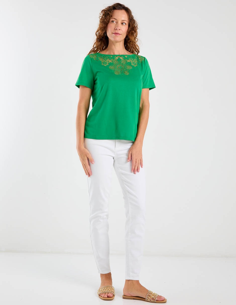 Blusa manga corta para mujer 8