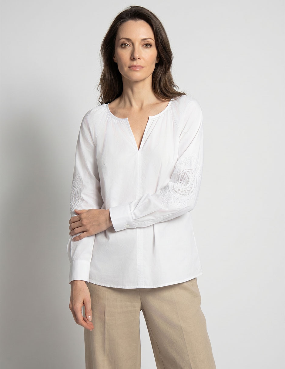Blusa manga larga para mujer